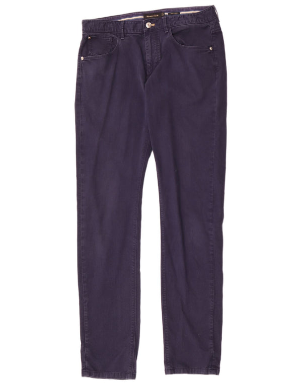 Męskie spodnie typu slim casual Massimo Dutti EU 40 Medium W31 L34 granatowe