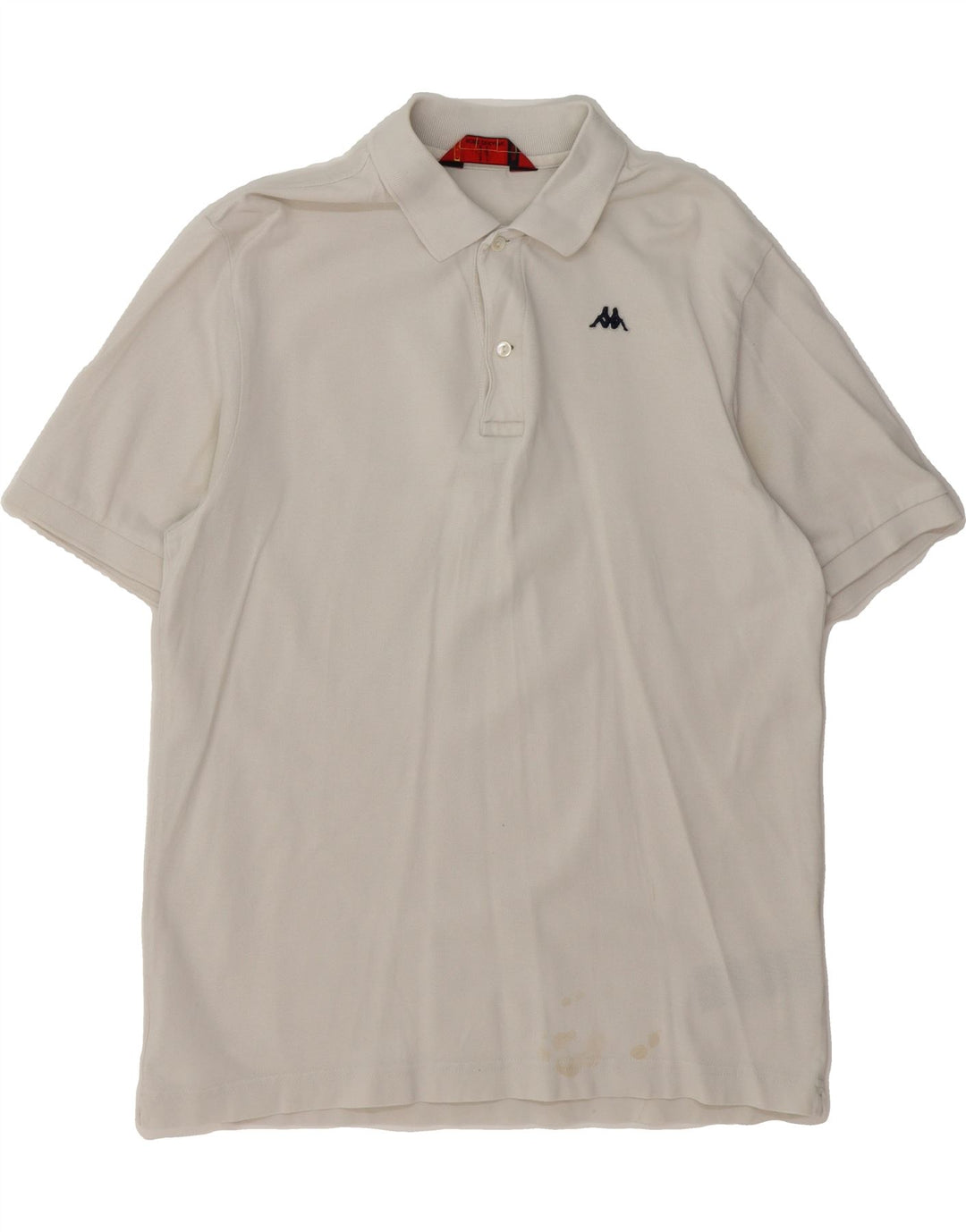 KAPPA Mens Polo Shirt Medium White Cotton Vintage Kappa and Second-Hand Kappa from Messina Hembry 
