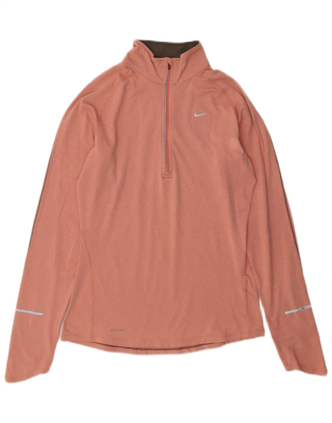 Damski dres Nike Dri Fit z zamkiem błyskawicznym na szyi, UK 10, mały, różowy