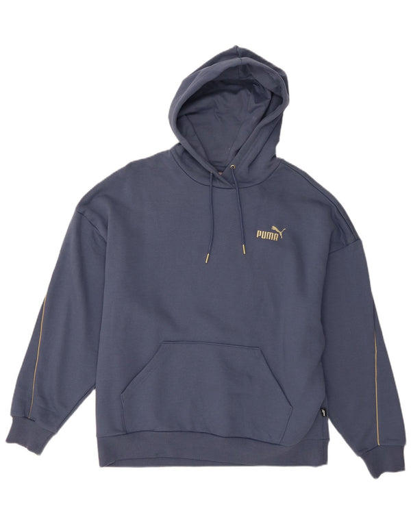 Damski sweter z kapturem Puma UK 16, duży, niebieski, bawełniany