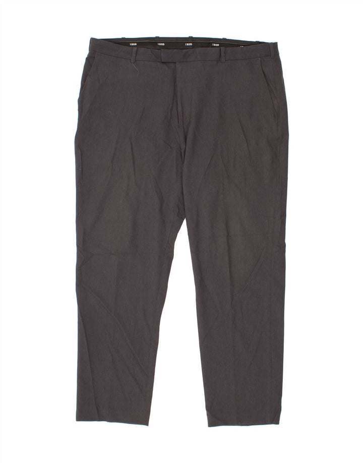 IZOD Mens Straight Suit Trousers W42 L32 Grey Polyester Vintage Izod and Second-Hand Izod from Messina Hembry 