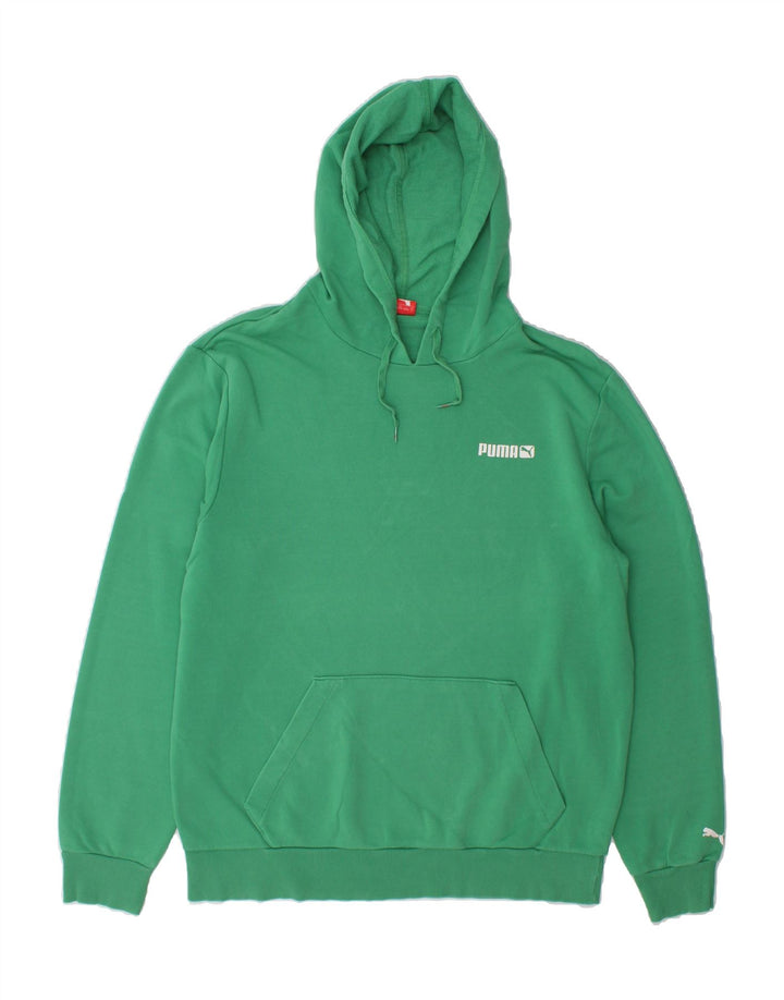 PUMA Mens Hoodie Jumper Large Green Vintage Puma and Second-Hand Puma from Messina Hembry 
