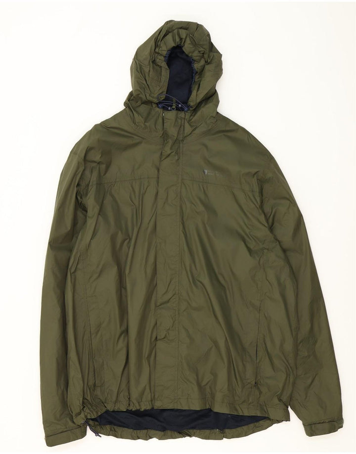 Męska kurtka przeciwdeszczowa z kapturem Mountain Warehouse UK 44 2XL Khaki Poliester