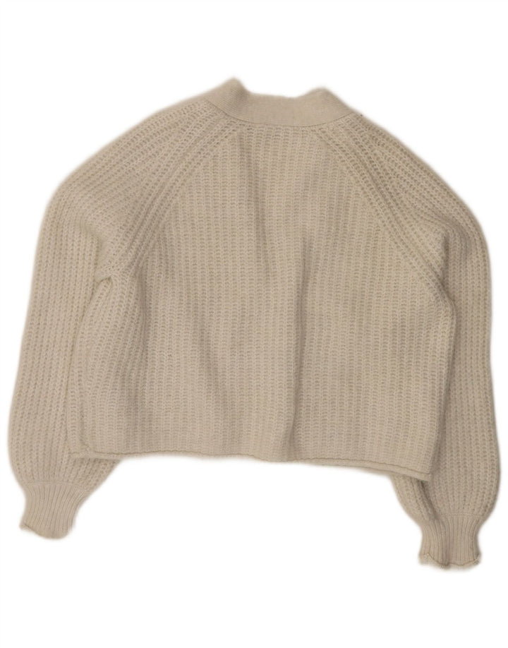 Damski sweter oversize Zara Crop Oversize UK 10 Small White