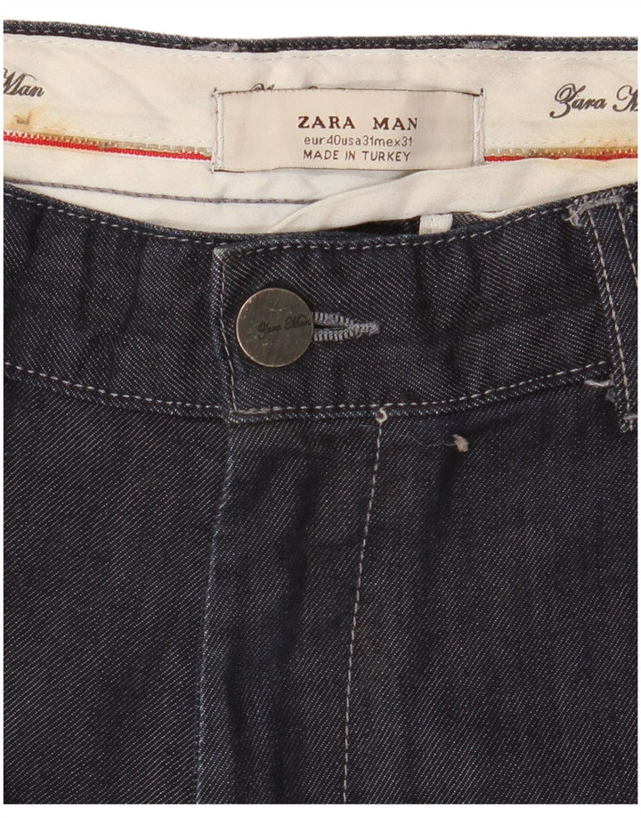 Męskie proste jeansy Zara EU 40 Medium W31 L34 Granatowe