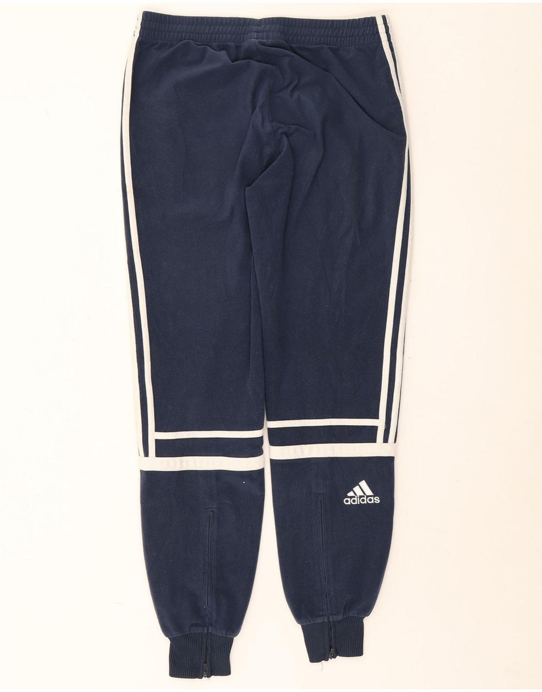 Adidas Męskie spodnie dresowe Joggery Średni granatowy Kolorblok