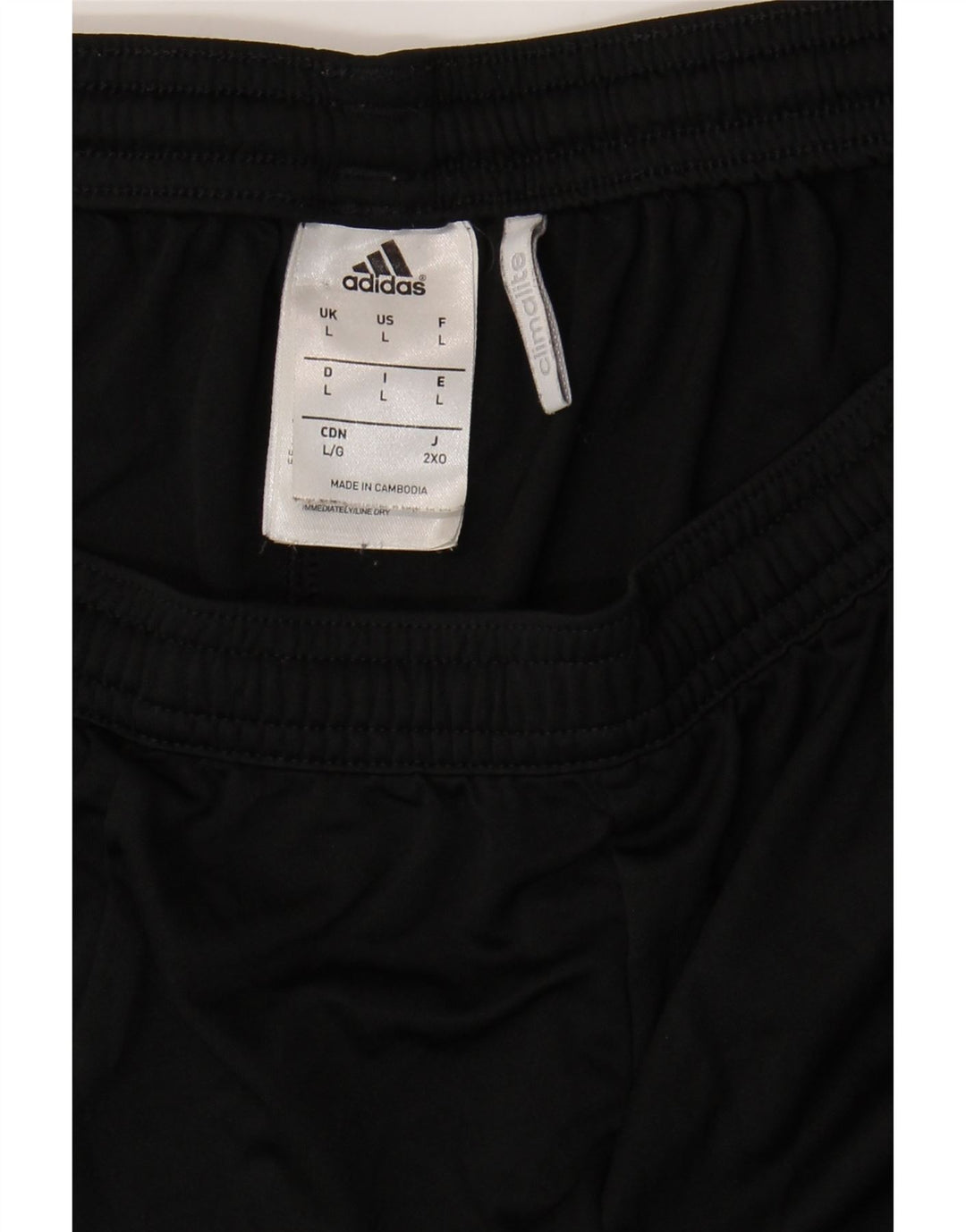 Męskie spodenki sportowe Adidas Climalite, duże, czarne, z blokami kolorów, z poliestru