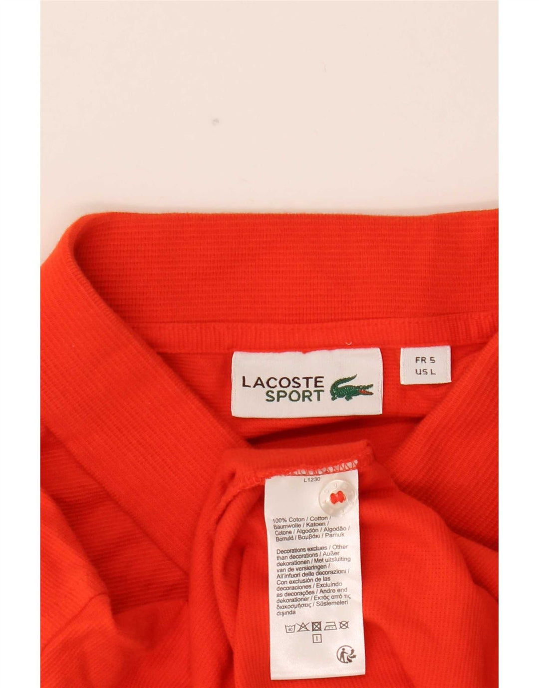 Męska koszulka polo Lacoste, rozmiar 5, duża, pomarańczowa, bawełniana