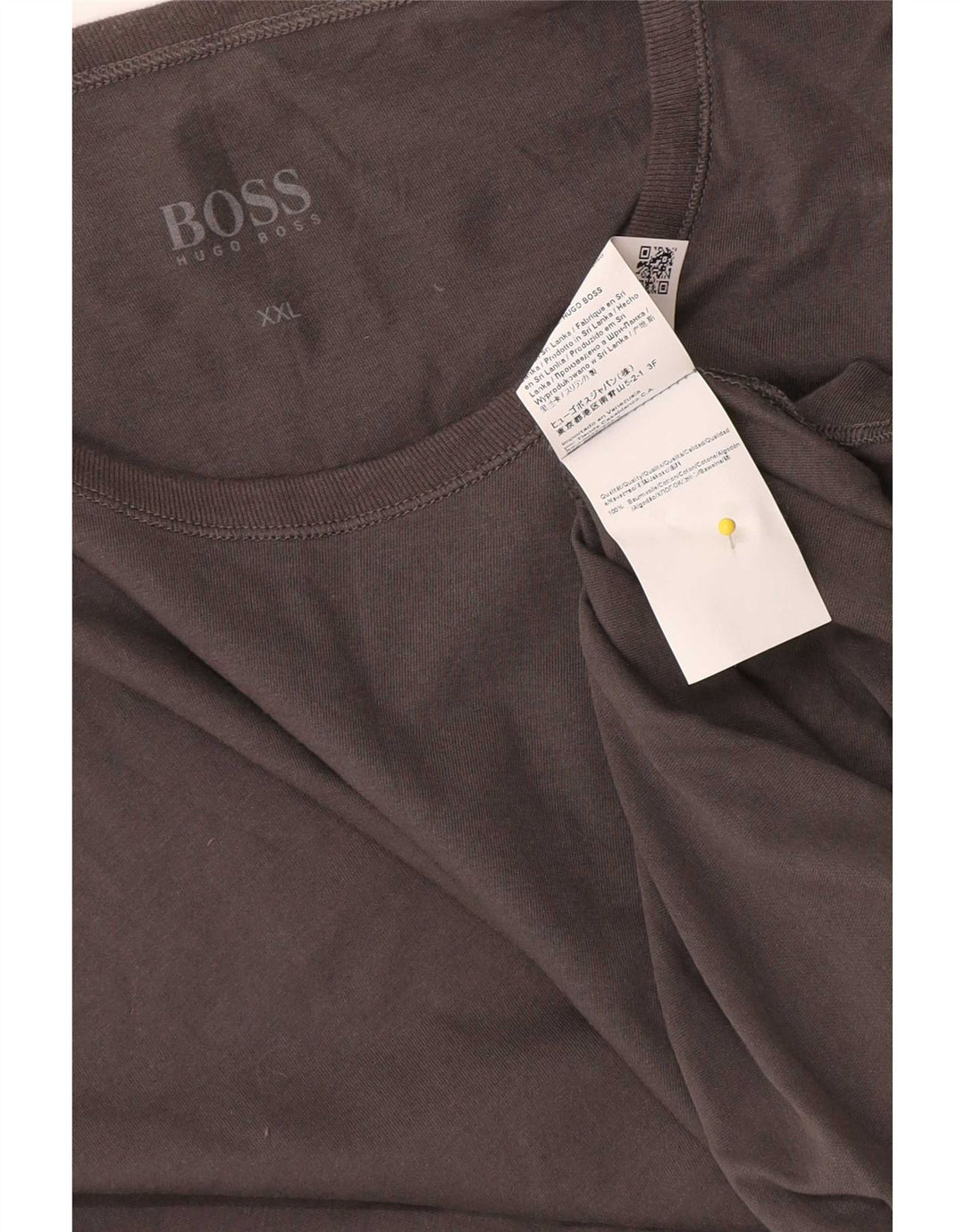 Męska koszulka Hugo Boss Top 2XL Szara bawełna