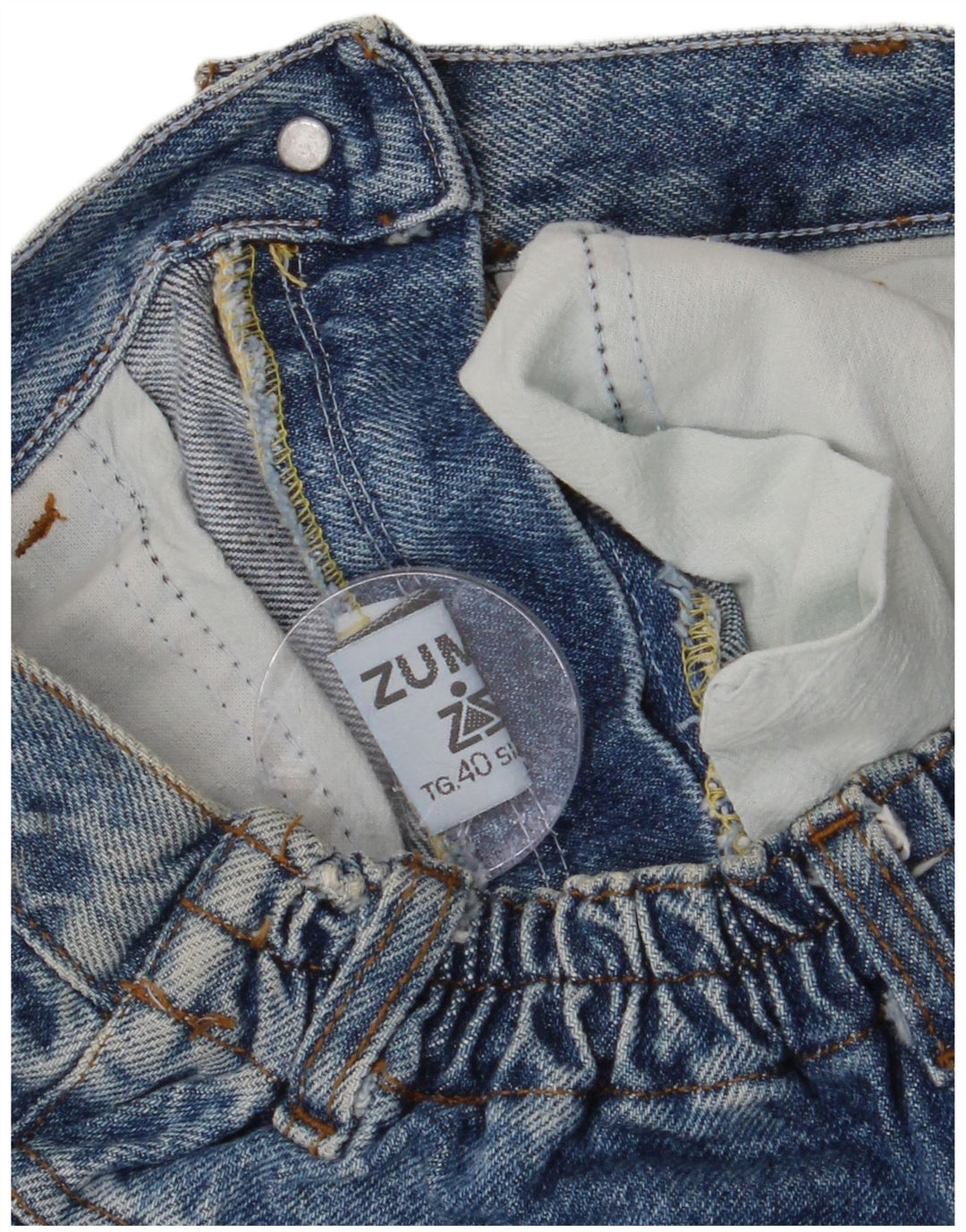 Damskie jeansy zwężane VINTAGE EU 40 Medium W28 L28 Niebieska bawełna w kwiaty