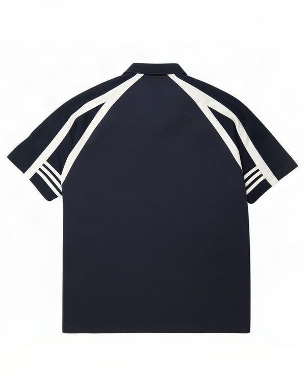 Męska koszulka polo Adidas UK 44/46 Duży granatowy blok kolorów
