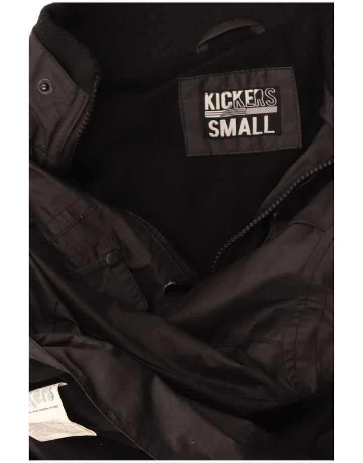 KICKERS Mens Military Jacket UK 36 Small Black Cotton