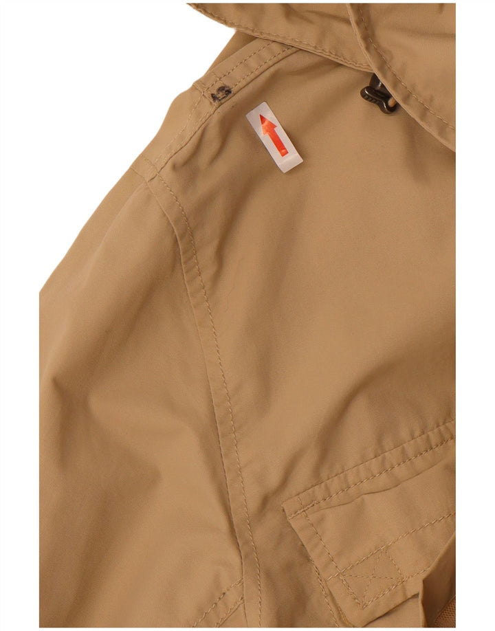 Męska kurtka z kapturem Lands End UK 40, duża, beżowa, nylonowa