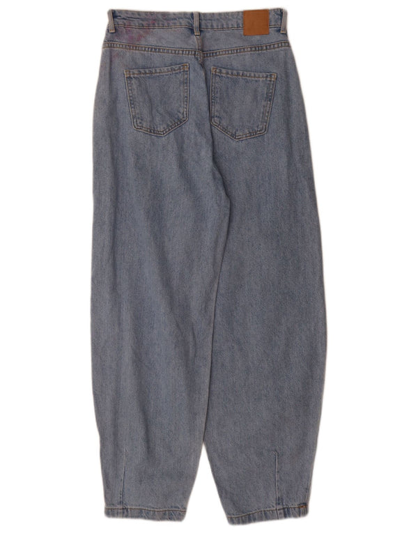 Damskie jeansy Zara Balloon z wysokim stanem EU 34 2XS W24 L29 Niebieskie bawełniane