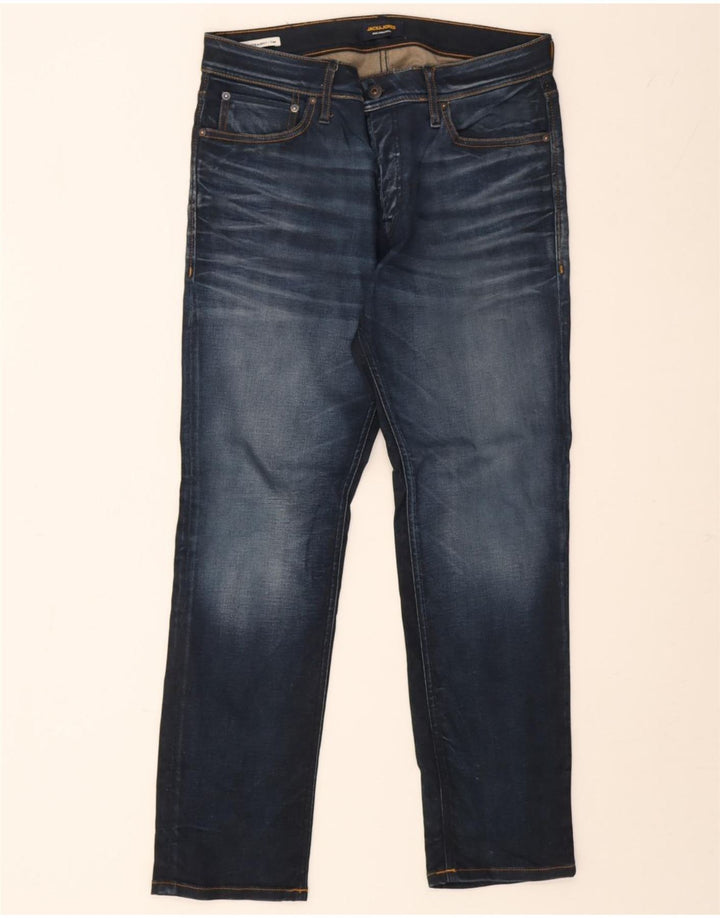 Męskie jeansy Jack & Jones Tim Slim Straight W33 L30 Granatowe