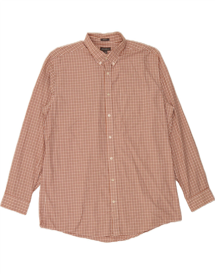 EDDIE BAUER Mens Relaxed Fit Shirt XL Red Check Cotton Vintage Eddie Bauer and Second-Hand Eddie Bauer from Messina Hembry 