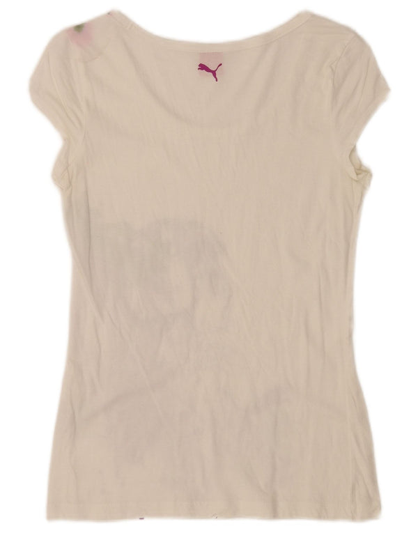 Damska koszulka Puma Regular Graphic Top UK 10 Small White