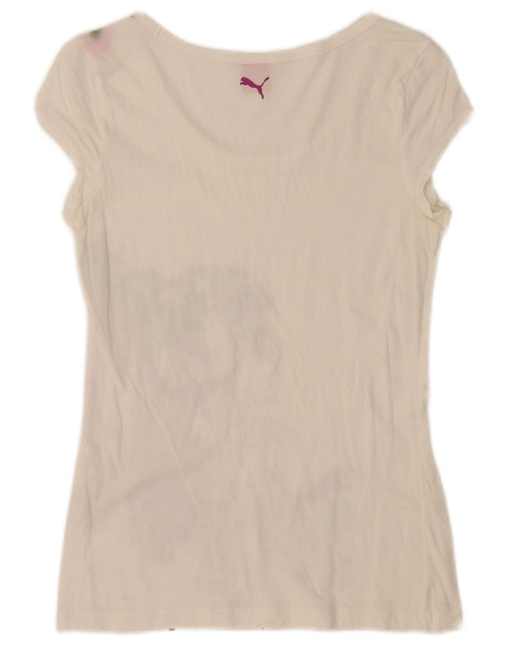Damska koszulka Puma Regular Graphic Top UK 10 Small White
