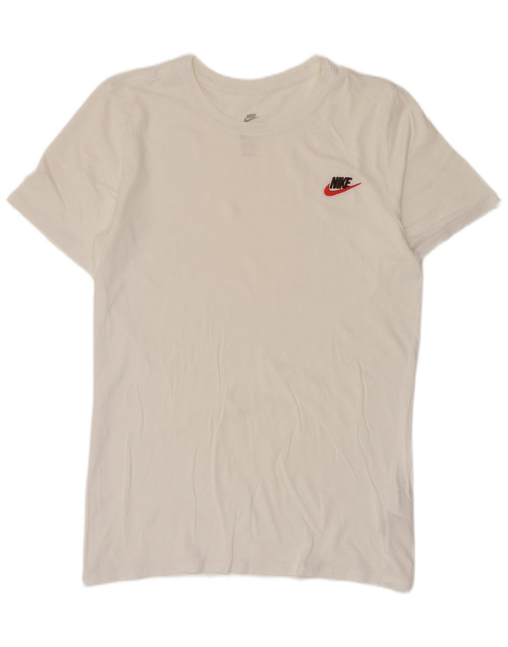 T-shirt męski Nike, mały, biały, bawełniany