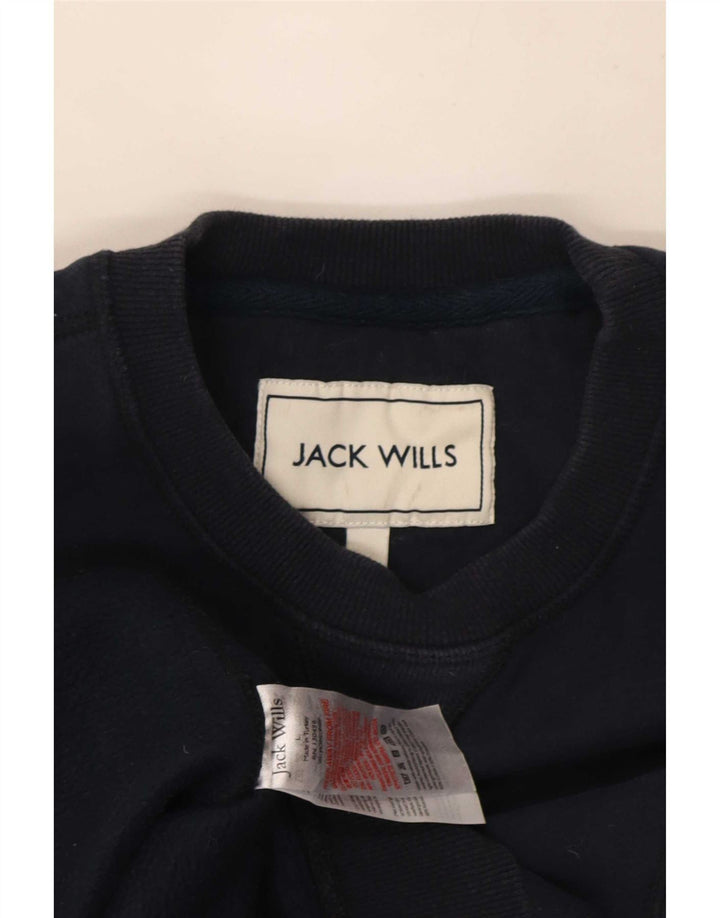 Męska bluza z grafiką Jack Wills, duża, granatowa, bawełniana