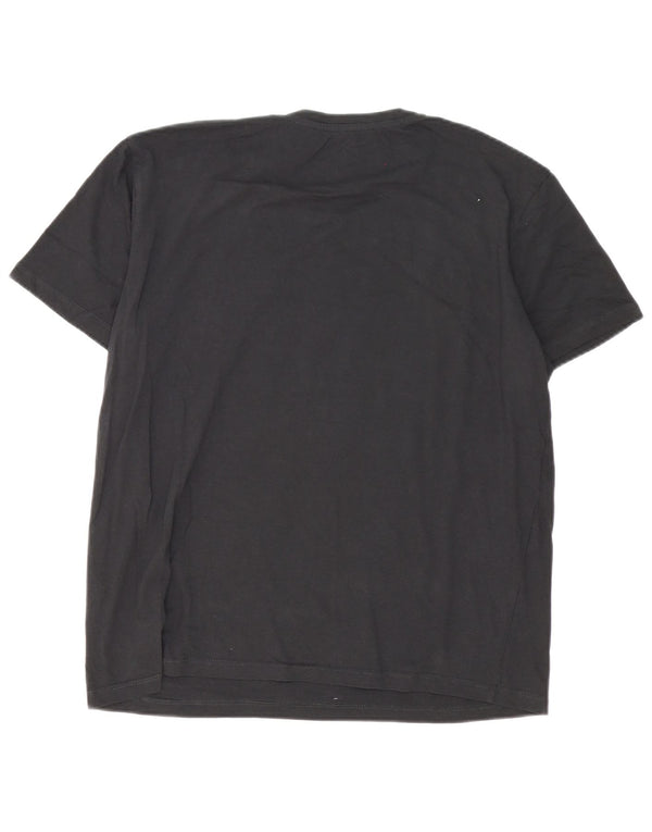 Męska koszulka z grafiką Jack & Jones, góra XL, czarna, bawełniana