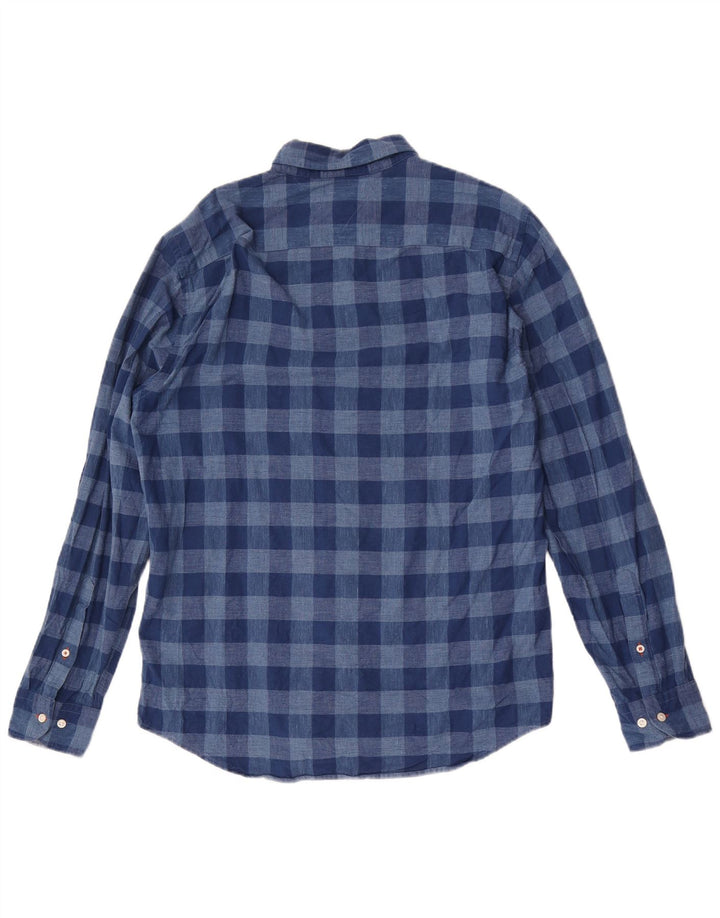 Męska koszula o regularnym kroju Tommy Hilfiger, duża, niebieska bawełniana kratka