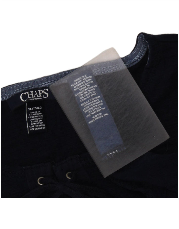 Damski top CHAPS z rękawem 3/4, UK 18 XL, granatowy, bawełniany