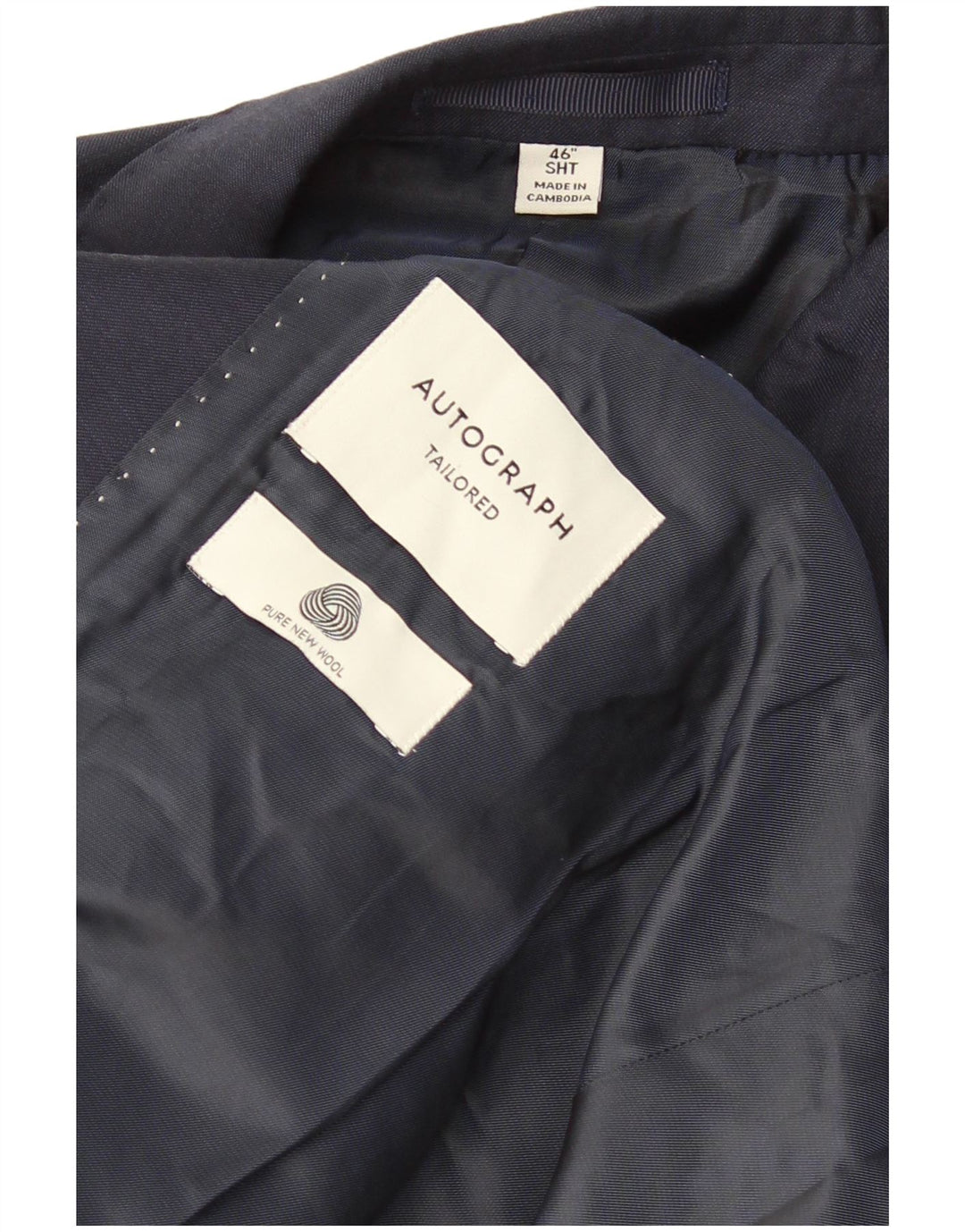 Marks & Spencer Męska krótka marynarka zapinana na 2 guziki, UK 42 XL, granatowa