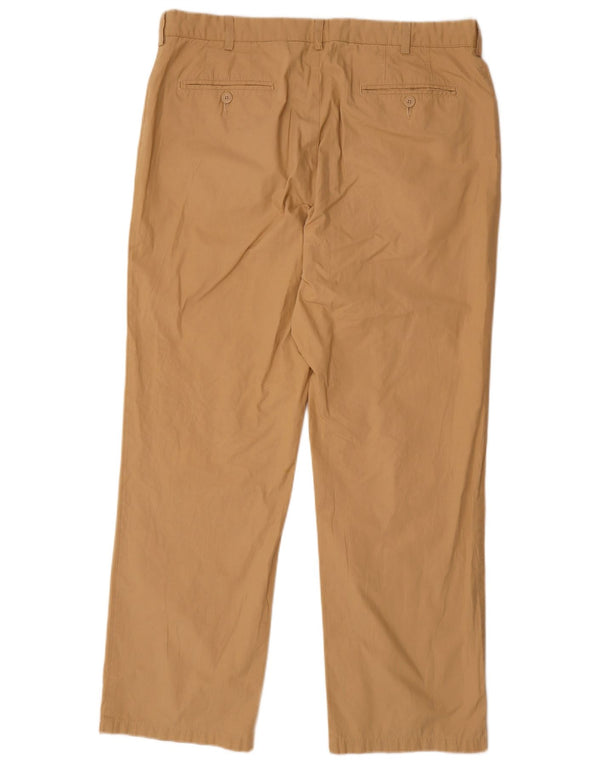 Marks & Spencer Męskie proste spodnie chino W38 L31 Beżowa bawełna