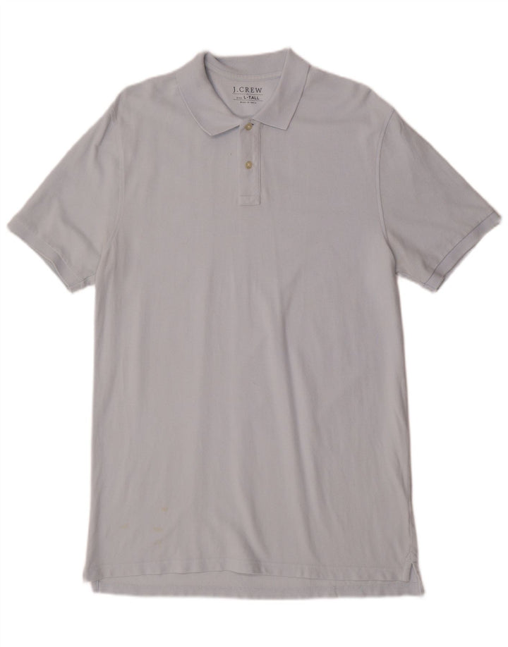 J. CREW Mens Tall Polo Shirt Large Blue Cotton
