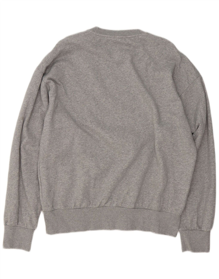 Męska bluza Adidas z grafiką, duża, szara, nakrapiana bawełna