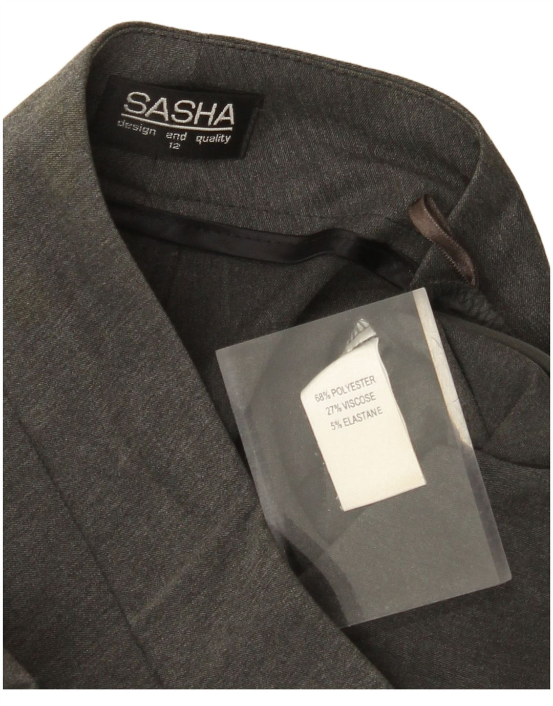 Damskie spodnie typu bootcut SASHA US 12 Large W32 L32 Szary poliester