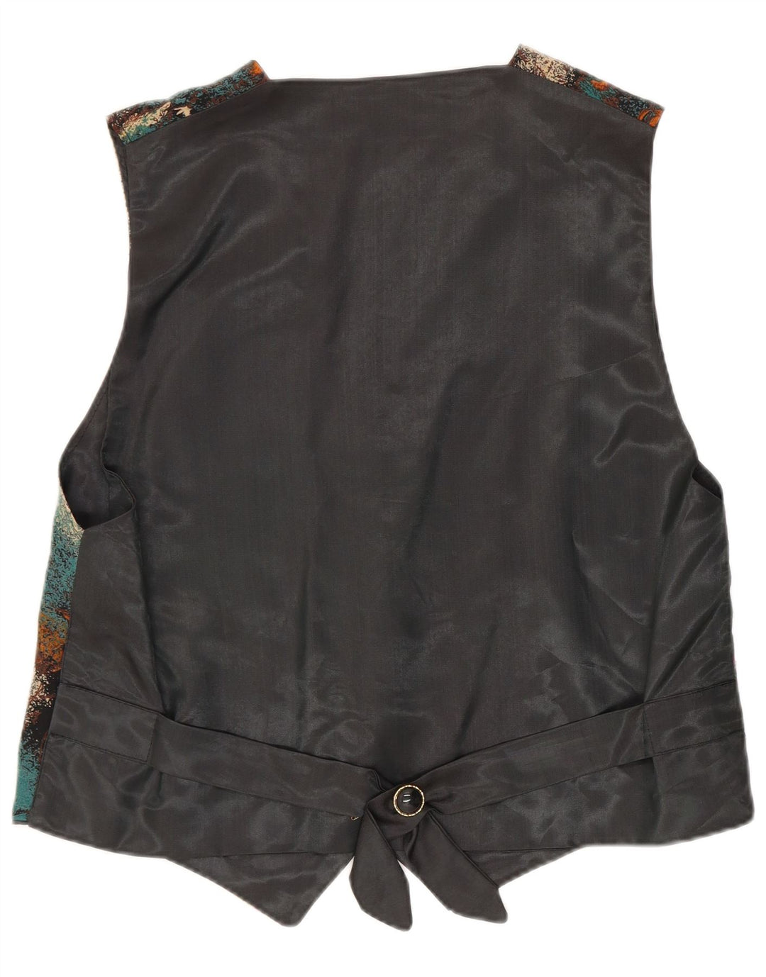 Kamizelka damska w stylu vintage w abstrakcyjny wzór UK 14 Średnia wielobarwna