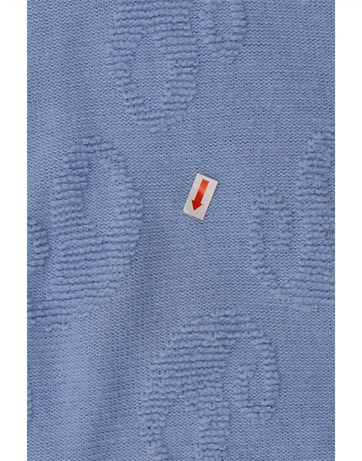 VINTAGE Womens Roll Neck Jumper Sweater IT 46 Large Blue Paisley Vintage Vintage and Second-Hand Vintage from Messina Hembry 