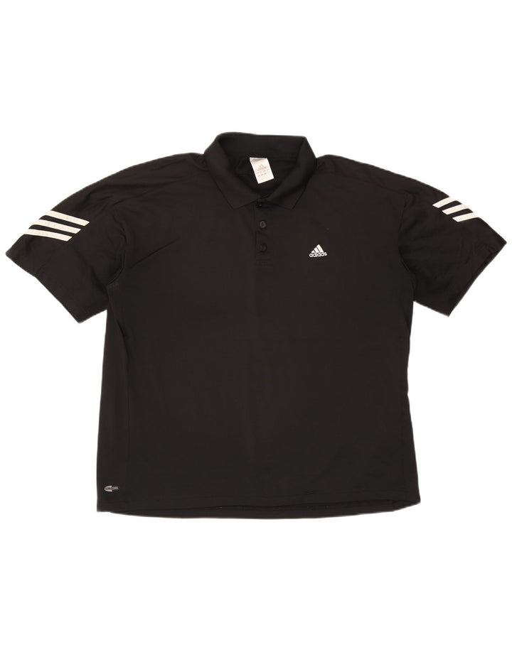 Męska koszulka polo Adidas Climacool XL, czarna, poliestrowa