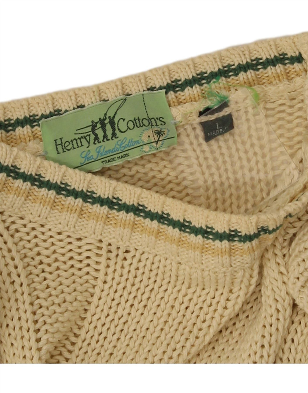 Męski sweter z dekoltem w łódkę Henry Cottons, duży, żółty