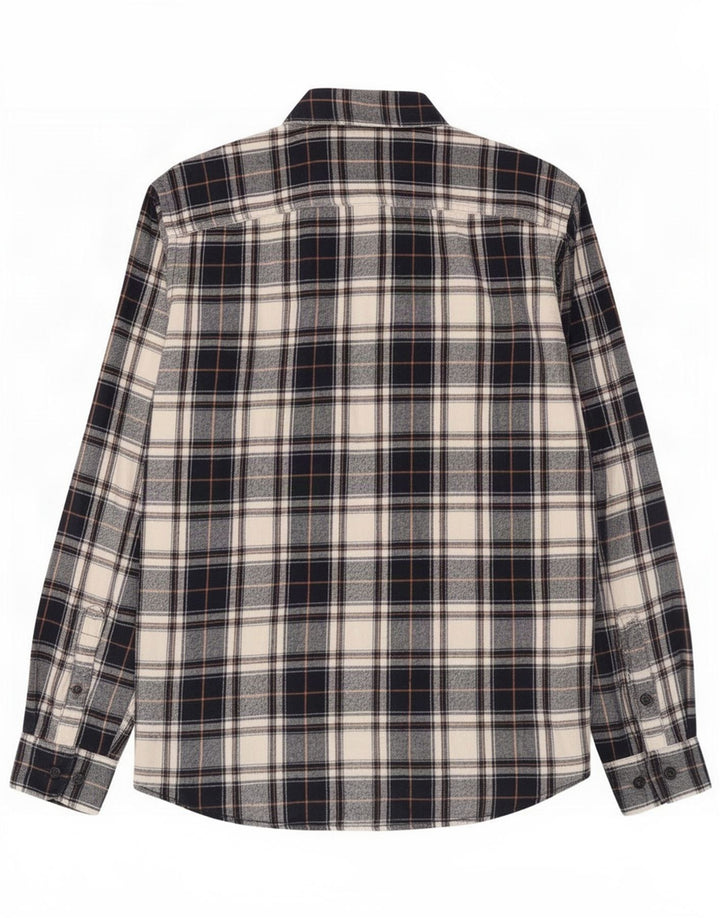 Koszula flanelowa męska Jack & Jones, bawełniana, w średnią granatową kratkę