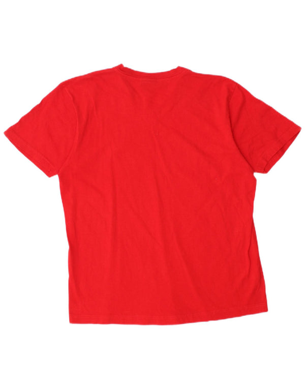 Champion Mens T-Shirt Top Medium Red