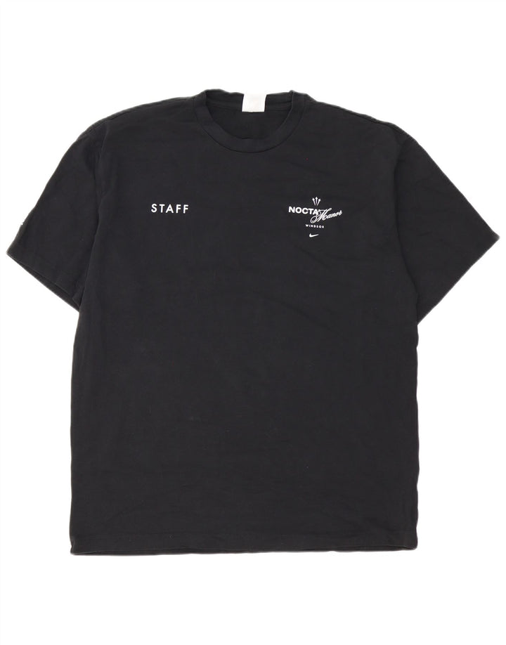 Męski T-shirt z grafiką Nike, duży, czarny, bawełniany
