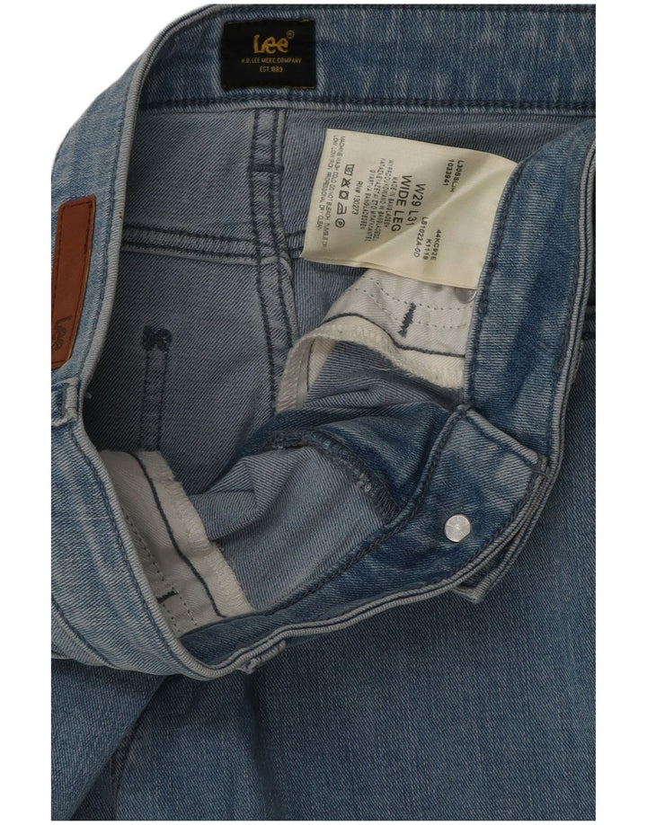 Damskie jeansy Lee Crop Wide Leg W29 L25 Niebieskie bawełniane
