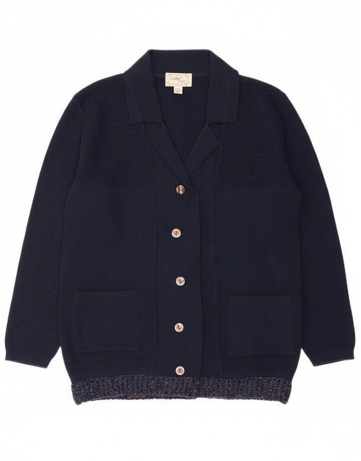 Sweter damski w stylu vintage IT 48 XL Granatowy akryl