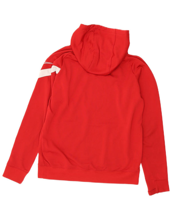 Chłopięca bluza z kapturem Nike Dri Fit, 12-13 lat, duża, czerwona, poliestrowa z blokami kolorów