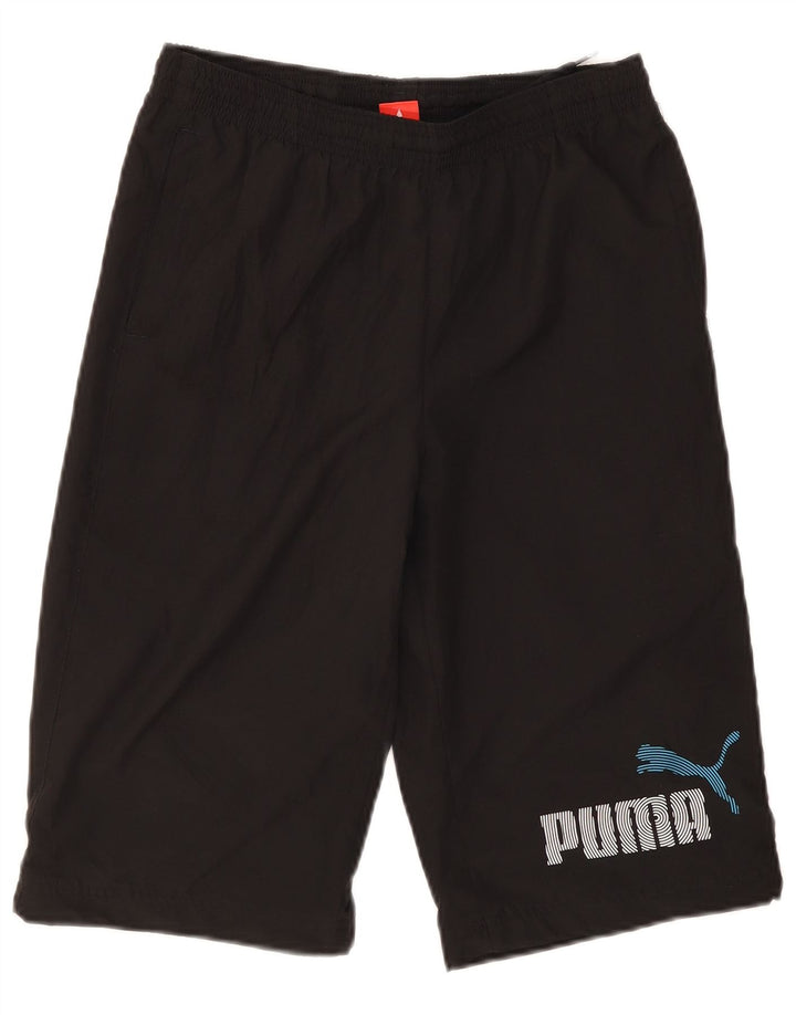 Chłopięce spodenki sportowe Puma z grafiką 13-14 lat, czarny poliester