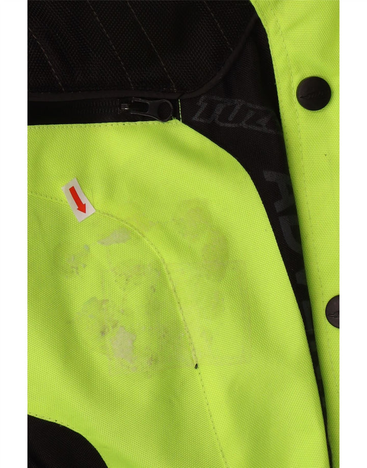 Męska kurtka bomberka VINTAGE Graphic Moto Racer UK 44 2XL w kolorze zielonym