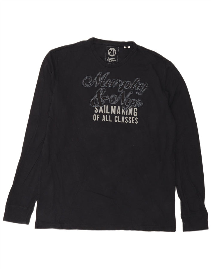 Męski top z grafiką Murphy & Nye Sailmakers z długim rękawem 2XL w kolorze granatowym