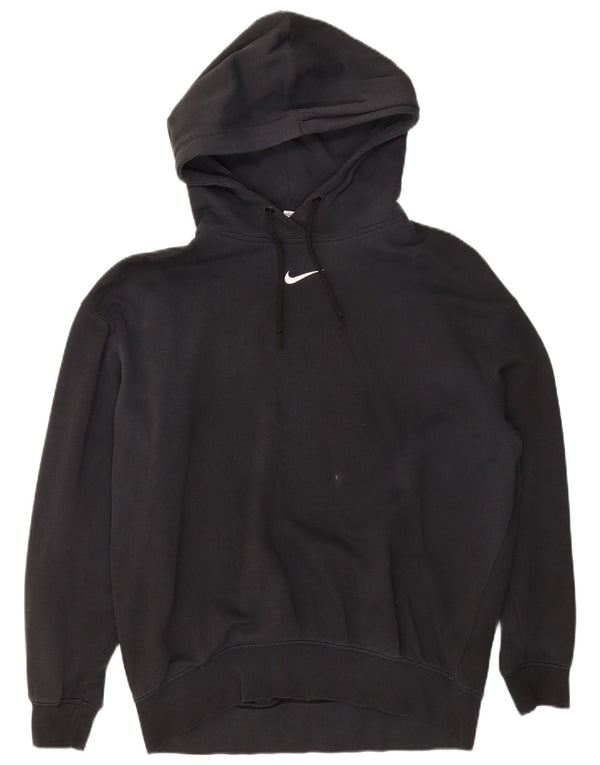Damski sweter oversize z kapturem Nike UK 10, mały, czarny, bawełniany