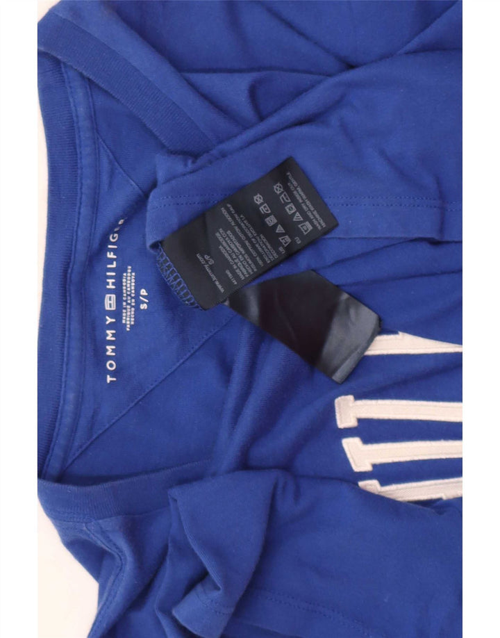 Męski T-shirt z regularną grafiką Tommy Hilfiger, mały, niebieski, bawełniany