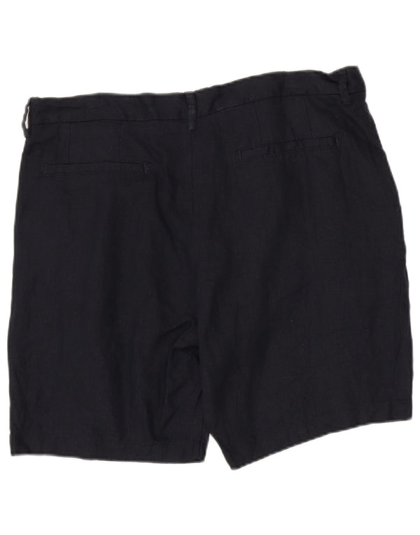 Męskie spodenki chino Zara XL W34 granatowe lniane