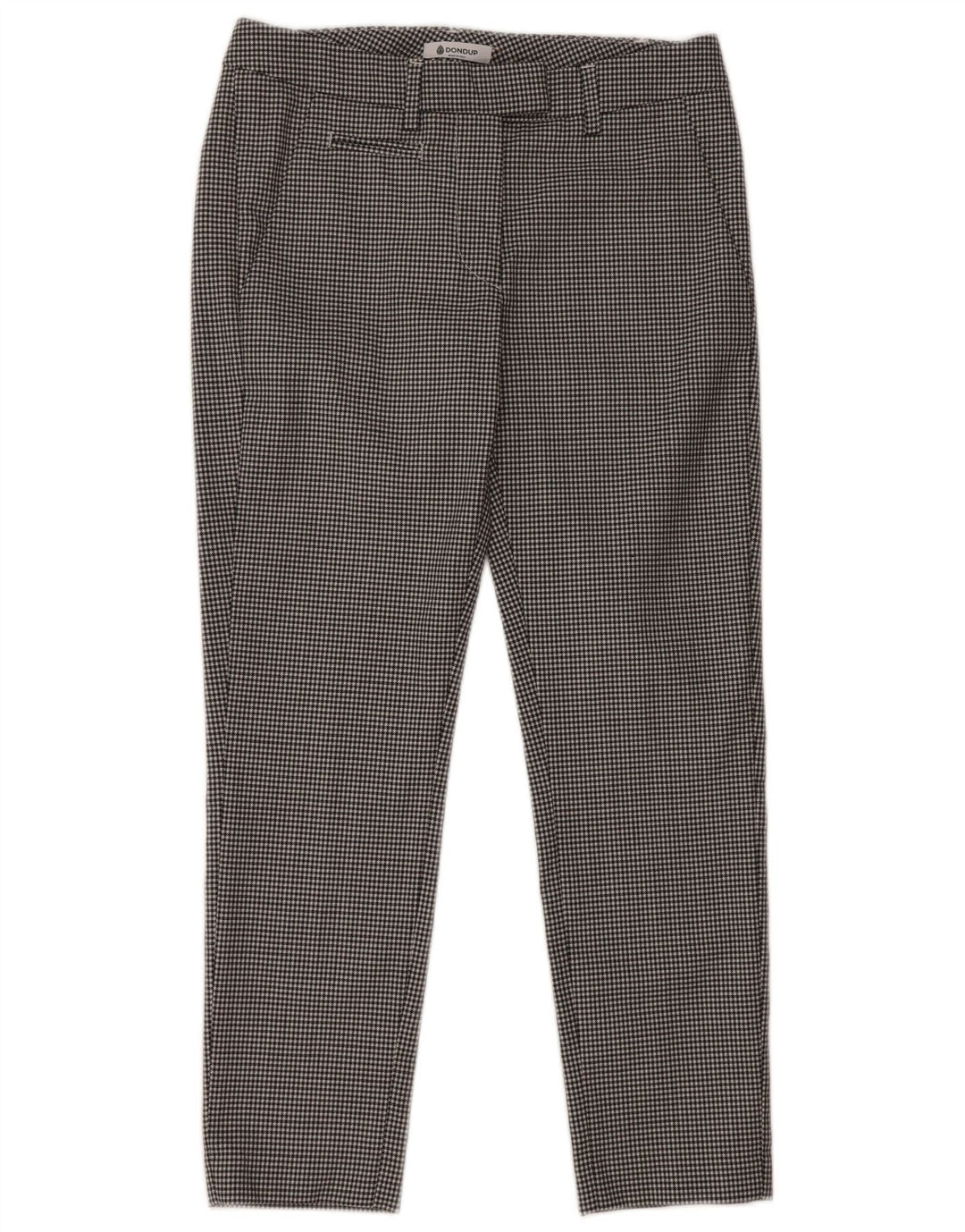 Damskie spodnie typu slim chino Dondup W29 L26 Czarny pepitka