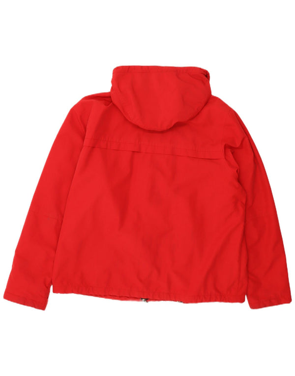 Męska kurtka wiatrówka z kapturem LANDS END UK 42 XL, czerwony nylon